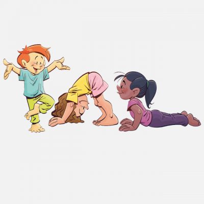 Yoga für Kinder Zeichnung